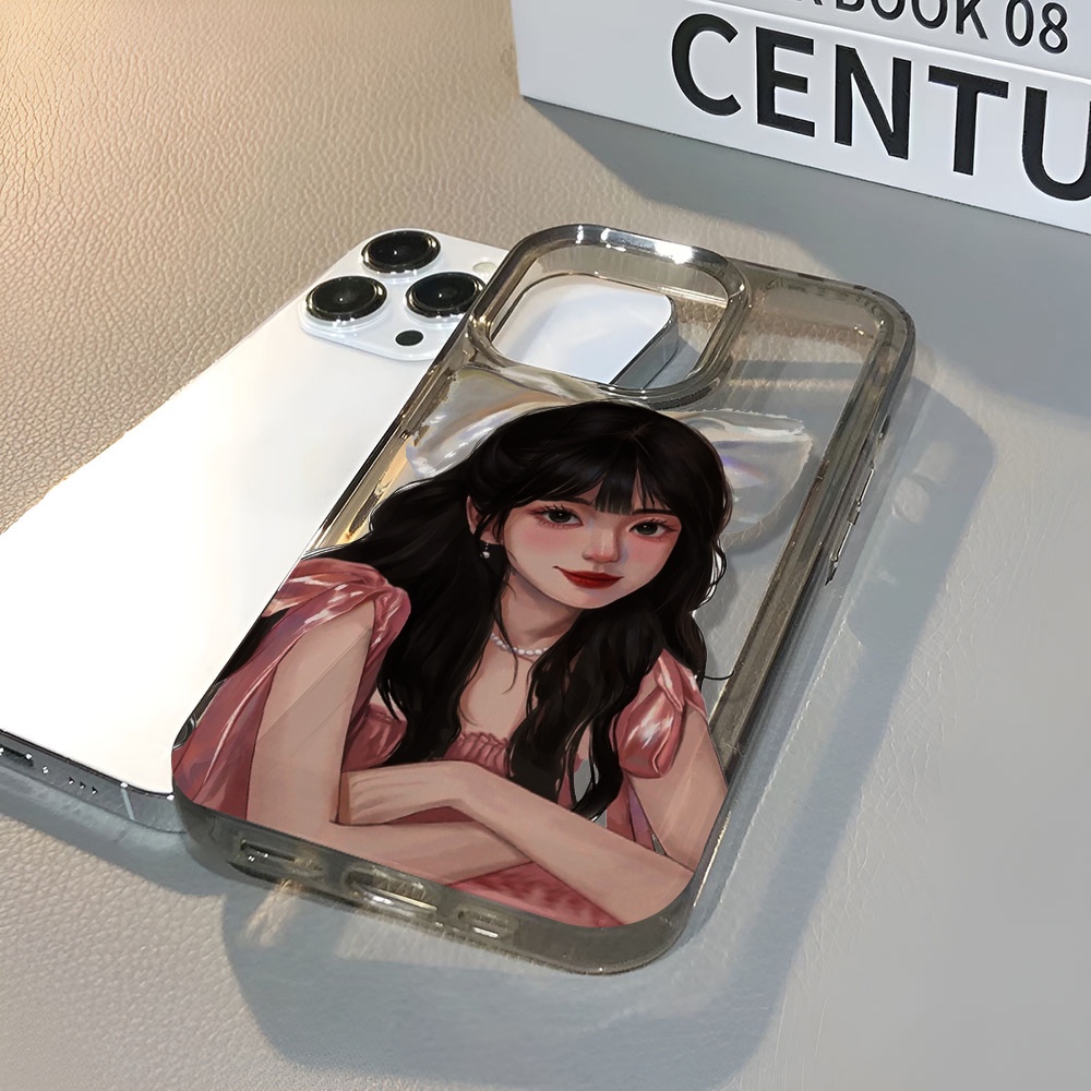 Ốp Điện Thoại Trong Suốt Chống Sốc In Hình Cô Gái Không Gian Cho iphone 14 pro max 11 13 12 7 8 Plus X XR XSMax