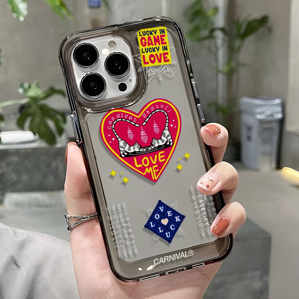 Ốp Điện Thoại Trong Suốt Chống Sốc Họa Tiết Trái Tim Cho iphone 14 pro max 11 13 12 7 8 Plus X XR XSMax