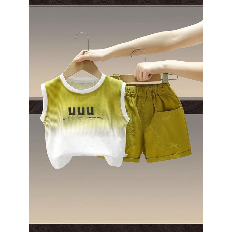 Áo Thun Không Tay In Hình Hoạt Hình Phong Cách Đường Phố Thời Trang Mùa Hè 2023 Dành Cho Bé Trai Bé Gái