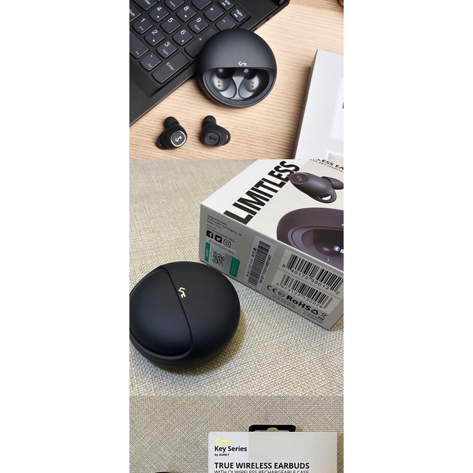 Aukey Tai Nghe Nhét Tai t10 tws bluetooth 5.0 Âm Thanh hifi Chất Lượng Cao