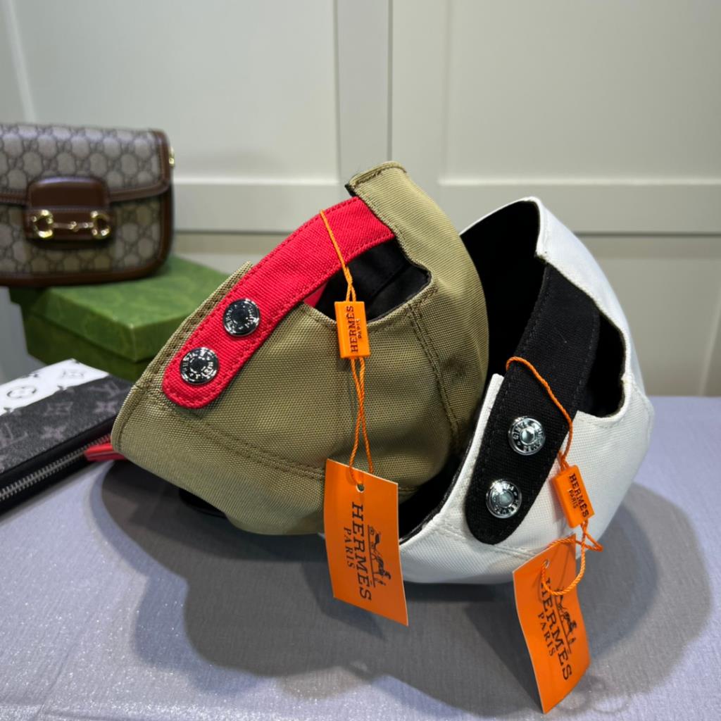 New_hermes nam nữ mũ bóng chày thêu bông h097