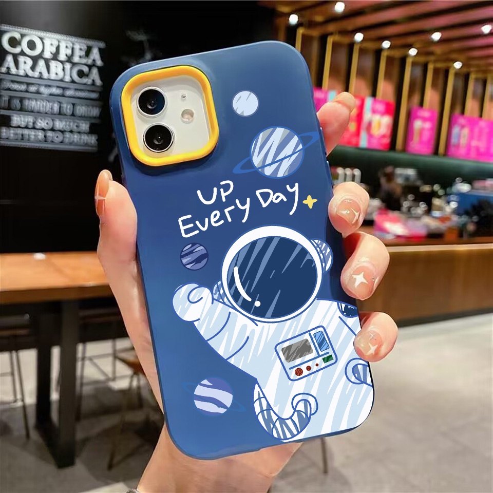 Ốp Điện Thoại silicon Dẻo Hình Phi Hành Gia 3 Trong 1 Cho iPhone 14Promax 13 12 11 7Plus 7 X Xs Max XR