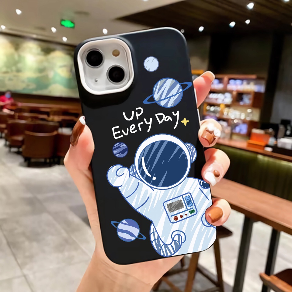 Ốp Điện Thoại silicon Dẻo Hình Phi Hành Gia 3 Trong 1 Cho iPhone 14Promax 13 12 11 7Plus 7 X Xs Max XR