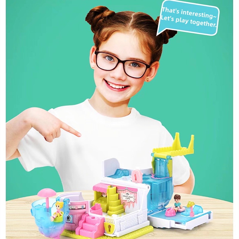 Đồ Chơi Nhà Búp Bê mini Có Nhạc Và Đèn Xinh Xắn Cho Bé Gái Từ 3-6 Tuổi