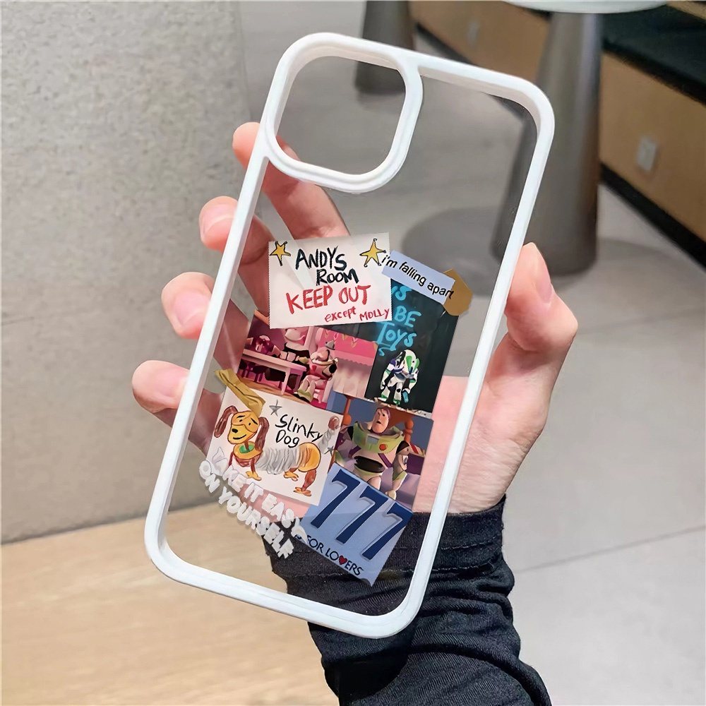 Ốp Điện Thoại Acrylic Cứng Trong Suốt In Hoạt Hình Toy Story Cho iphone 14promax 11 13 12 7Plus 8 X XS Max