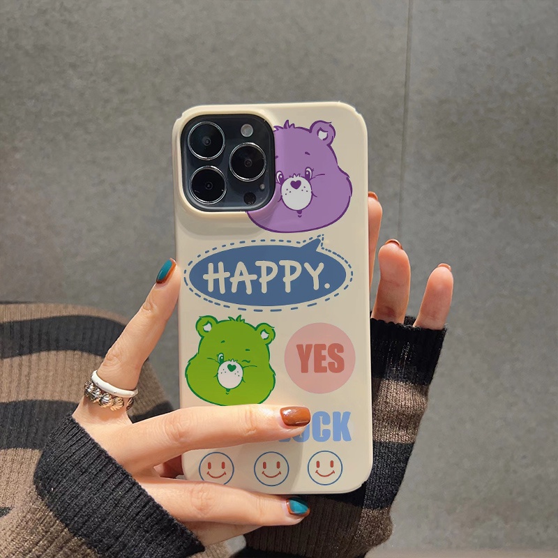 Ốp Điện Thoại Cứng Hình Gấu Dễ Thương Cho iphone 14promax 11 13 12 7Plus 8 X XS Max