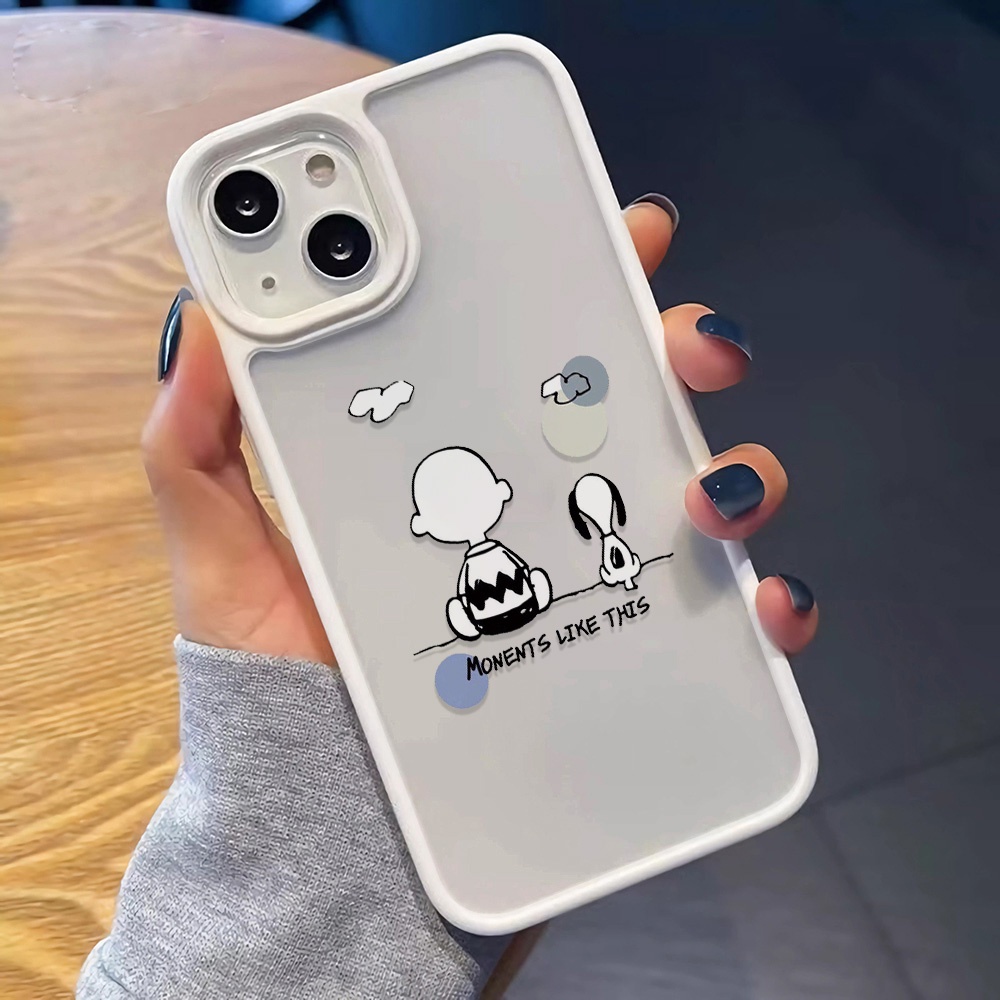Ốp Điện Thoại Cứng Trong Suốt Hình Snoopy Cho iphone 14promax 11 13 12 7Plus 8 X XS Max