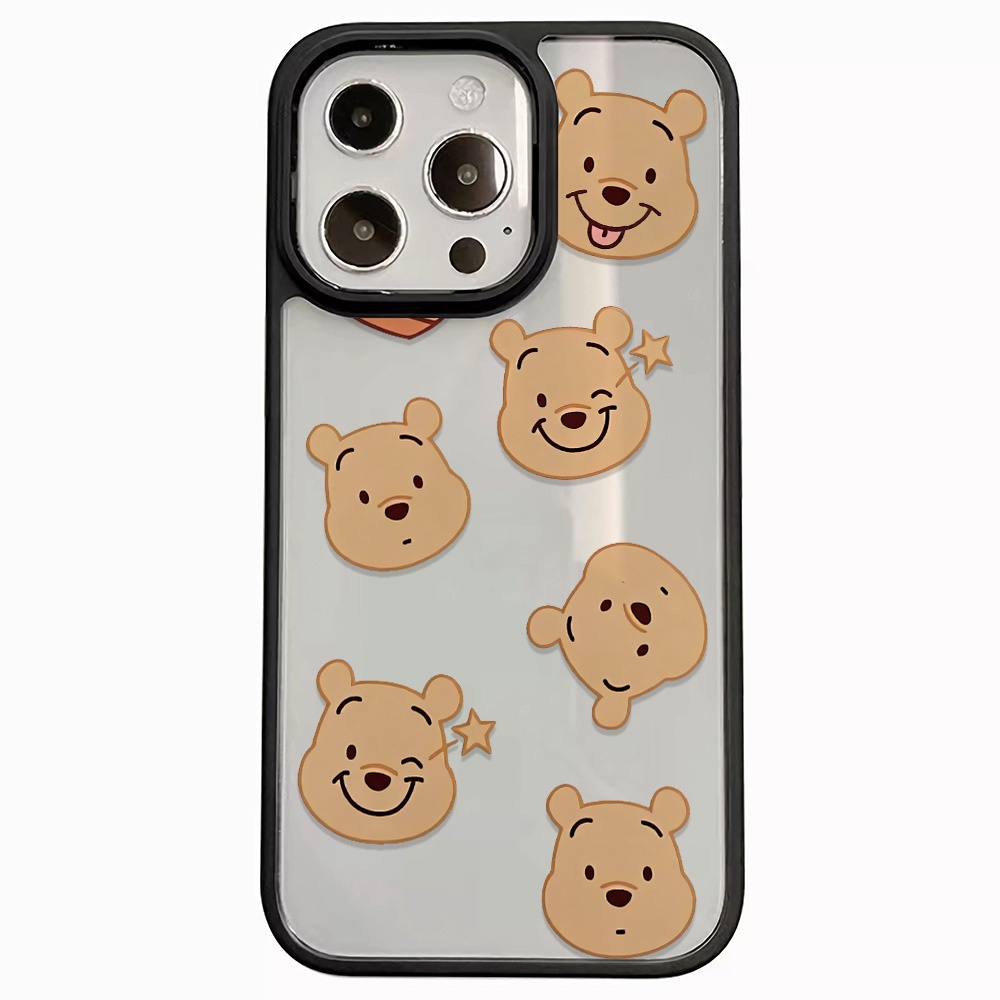 Ốp Điện Thoại Acrylic Cứng Trong Suốt Hình winnie the pooh Cho iphone 14promax 11 13 12 7Plus 8 X XS Max