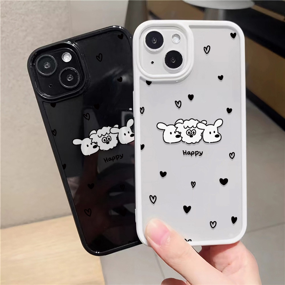 Ốp Điện Thoại Nhựa Acrylic Cứng Trong Suốt Hình Gấu Cún Cho iphone 14promax 11 13 12 7Plus 8 X XS Max