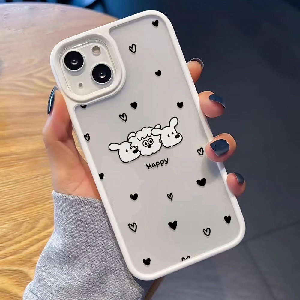Ốp Điện Thoại Nhựa Acrylic Cứng Trong Suốt Hình Gấu Cún Cho iphone 14promax 11 13 12 7Plus 8 X XS Max