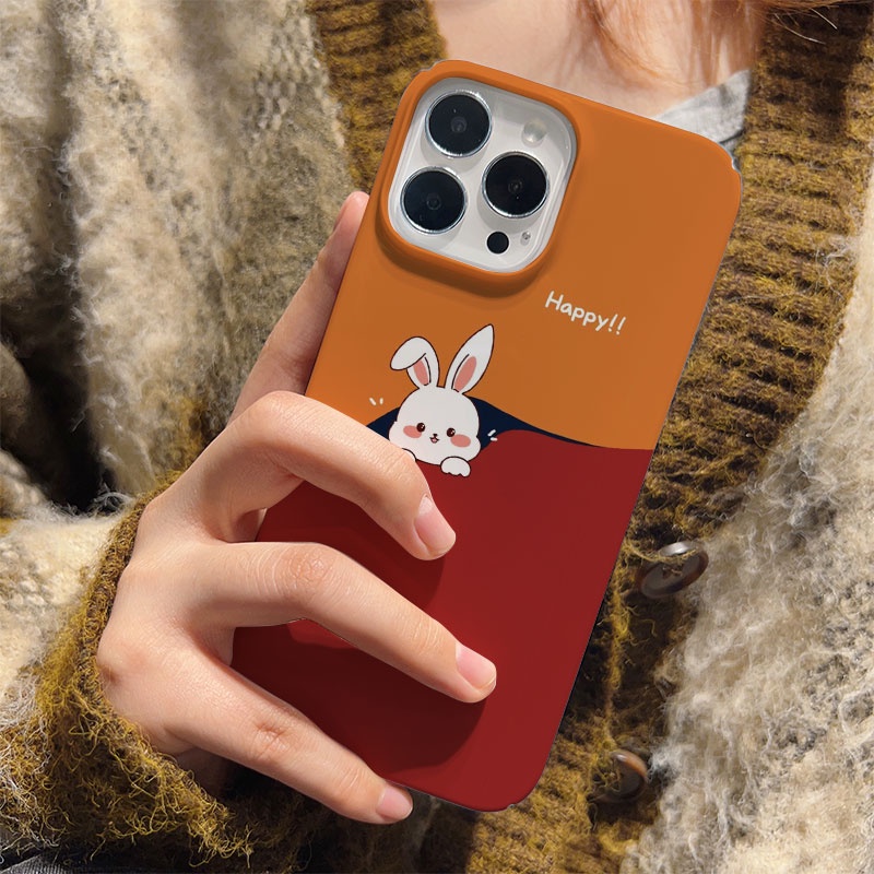 Ốp Điện Thoại Cứng Hình Thỏ Cho iphone 14promax 11 13 12 7Plus 8 X XS Max