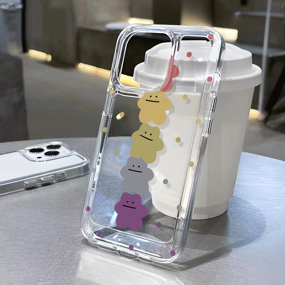 Ốp Điện Thoại Trong Suốt In Hình Gấu Nhiều Màu Cho iphone 14promax 13 12 11 7Plus 7 8 Plus X XR XSMax