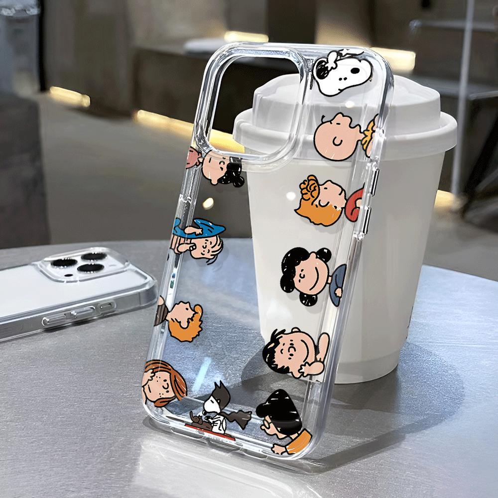 Ốp Điện Thoại Tpu Trong Suốt In Hình Gia Đình Snoopy Cho iphone 14promax 13 12 11 7Plus 7 8 Plus X XR XSMax