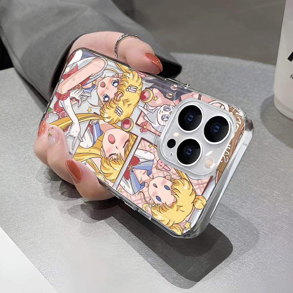 Ốp Điện Thoại Trong Suốt In Hình Thủy Thủ Mặt Trăng Cho iphone 14promax 13 12 11 7Plus 7 8 Plus X XR XSMax