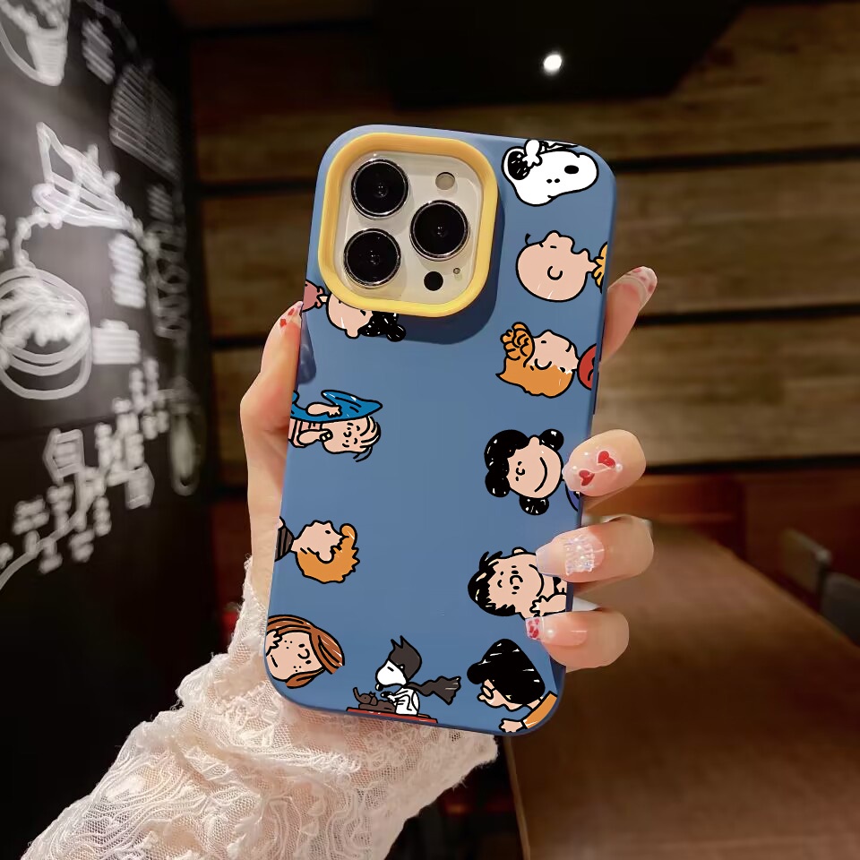 Ốp Điện Thoại silicon Dẻo Hình Snoopy graffiti 3 Trong 1 Cho iPhone 14Promax 13 12 11 7Plus 7 X Xs Max XR
