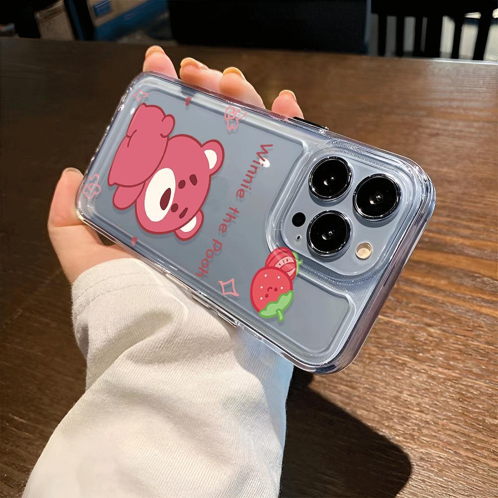 Ốp Điện Thoại Trong Suốt Họa Tiết Winnie the Pooh Chống Sốc Cho iphone 14 pro max 11 13 12 7Plus 7 8 Plus X XR XSMax