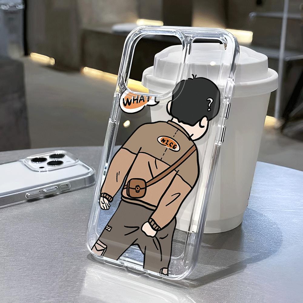 Ốp Điện Thoại Trong Suốt Chống Sốc In Hình Bé Trai Bé Gái Cho iphone 14 pro max 11 13 12 7Plus 7 8 Plus X XR XSMax