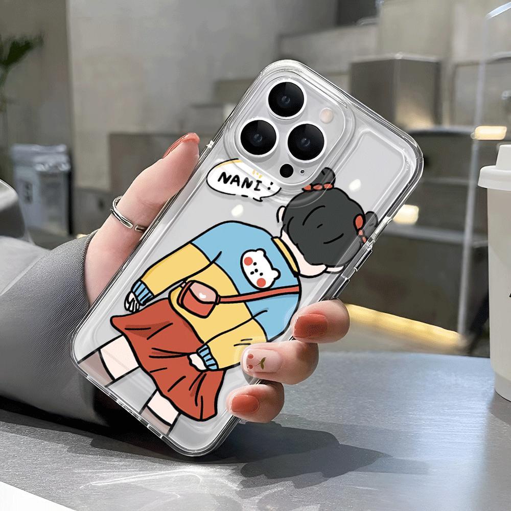 Ốp Điện Thoại Trong Suốt Chống Sốc In Hình Bé Trai Bé Gái Cho iphone 14 pro max 11 13 12 7Plus 7 8 Plus X XR XSMax