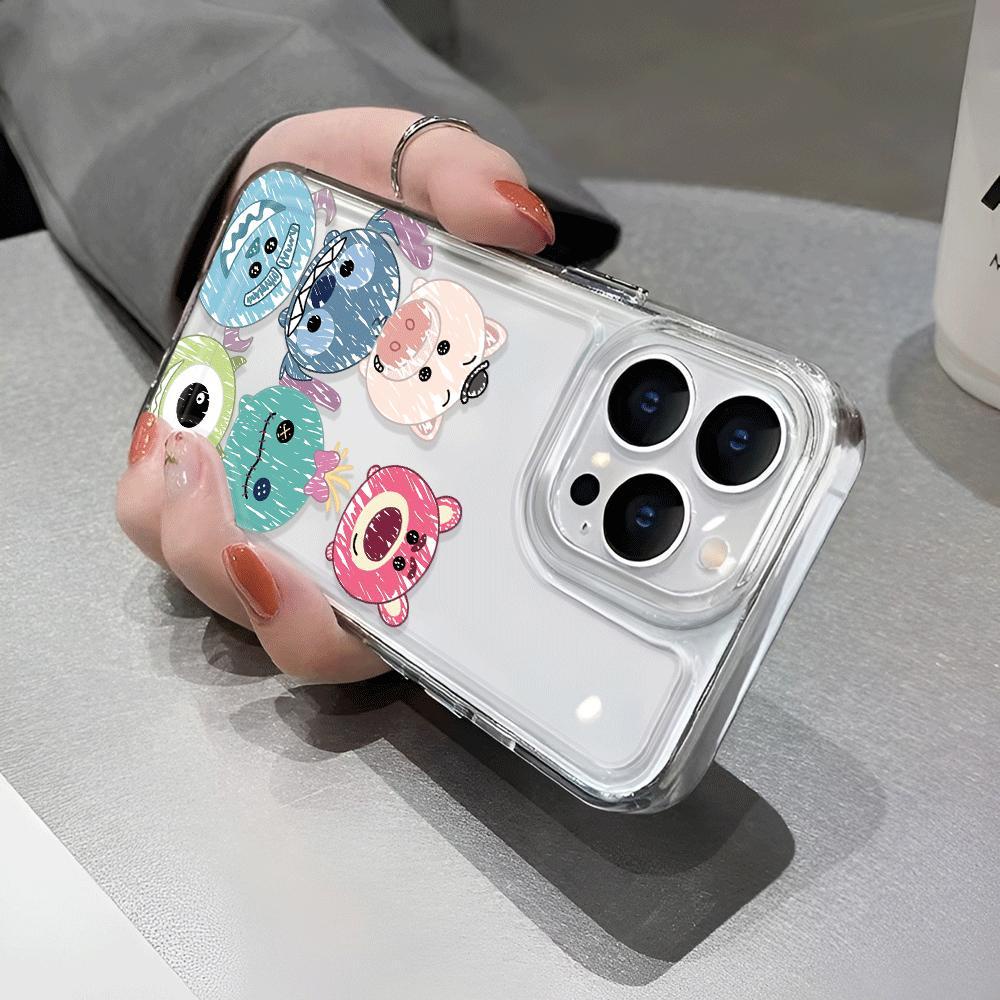 Ốp Điện Thoại Trong Suốt Chống Sốc Hình Stitch Cho iphone 14 pro max 11 13 12 7Plus 7 8 Plus X XR XSMax