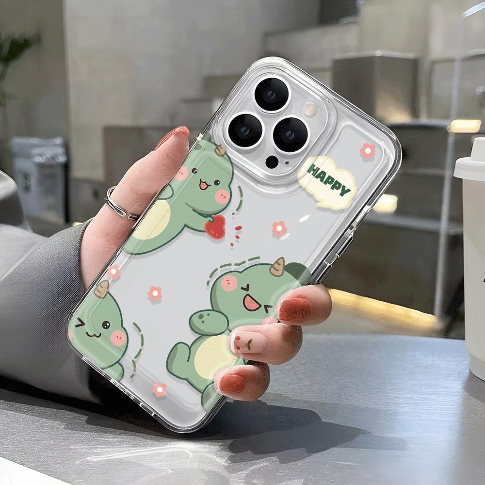 Ốp Điện Thoại Trong Suốt Chống Sốc Hình Khủng Long Cho iphone 14 pro max 11 13 12 7Plus 7 8 X XR XSMax