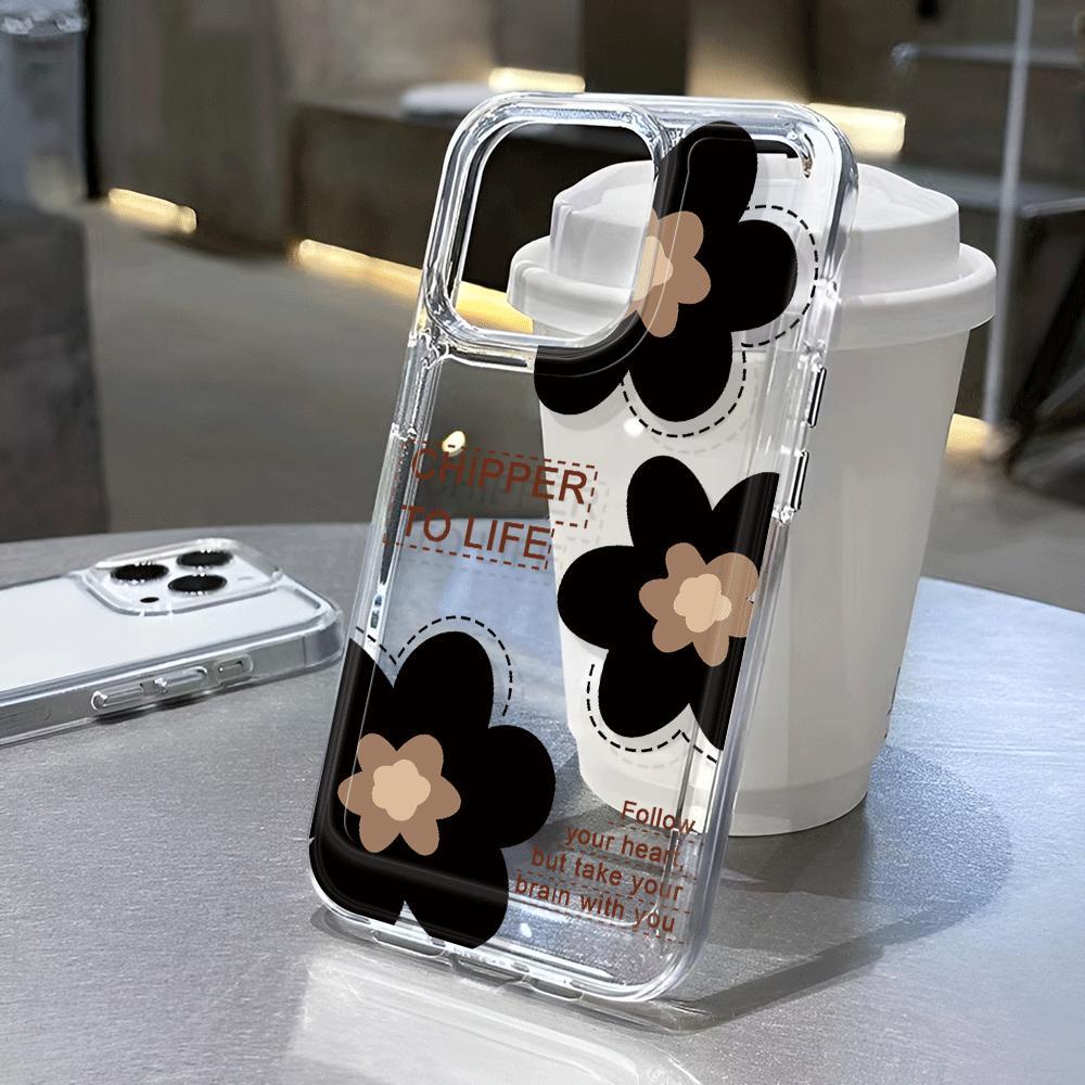 Ốp Điện Thoại Trong Suốt Chống Sốc In Họa Tiết Hoa Cho iphone 14 pro max 11 13 12 7Plus 7 8 X XR XSMax