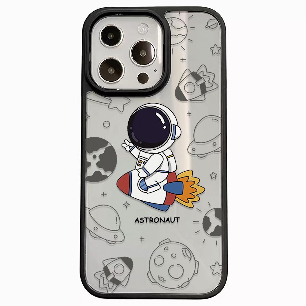 Ốp Điện Thoại Cứng Trong Suốt Họa Tiết Phi Hành Gia Dành Cho iphone 14 pro Max 11 13 12 7Plus 8 X XS Max