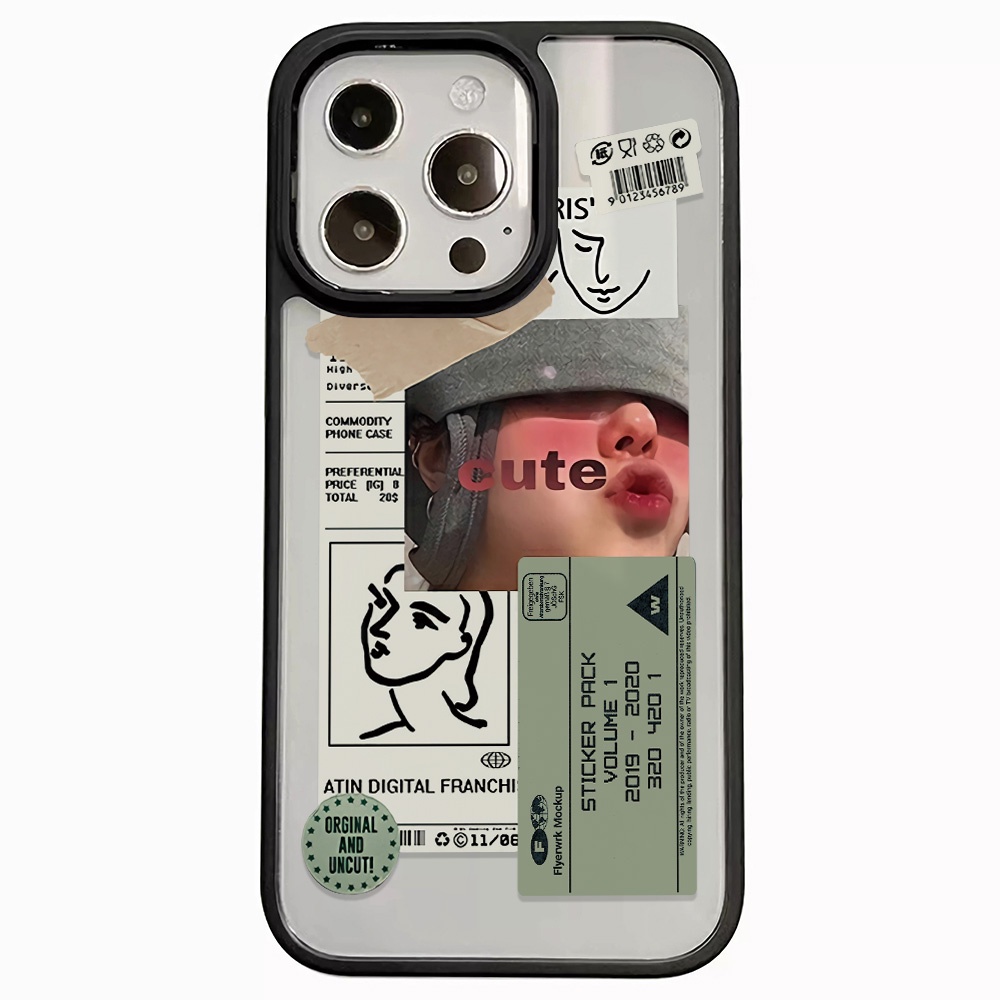 Ốp Điện Thoại Nhựa Acrylic Cứng Trong Suốt Hình Cô Gái Thời Trang Cho iphone 14 pro Max 11 13 12 7Plus 8 X XS Max