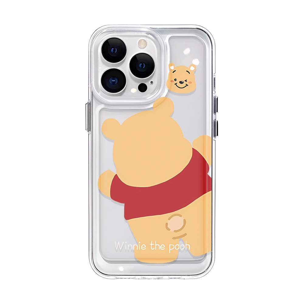 Ốp Điện Thoại Trong Suốt Họa Tiết Winnie the Pooh Chống Sốc Cho iphone 14 pro max 11 13 12 7 8 Plus X XR XSMax