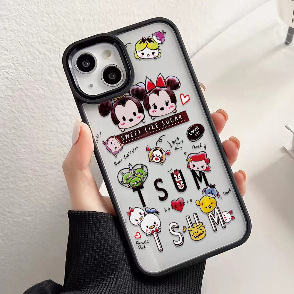 Ốp Điện Thoại Nhựa Acrylic Cứng Trong Suốt Hình Chuột Mickey Cho iphone 14 pro Max 11 13 12 7Plus 8 X XS Max