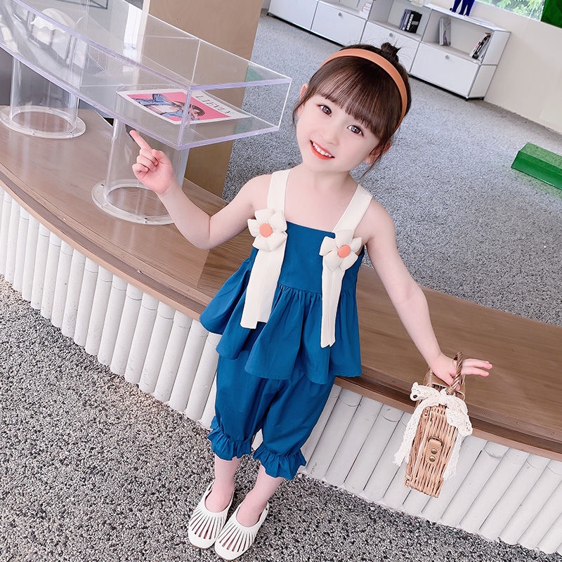 Bộ Đồ Hai Dây Thời Trang Mùa Hè Hàng Mới Dành Cho Bé Gái