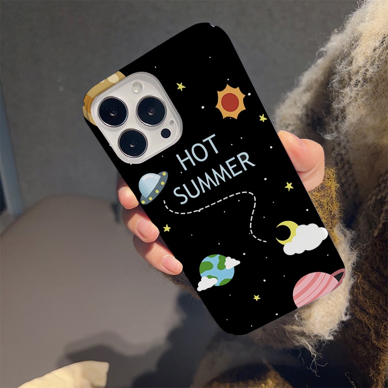 Ốp Điện Thoại Cứng Chống Sốc In Hình Hành Tinh Không Gian Thời Trang Cho iphone 14 pro Max 11 13 12 7Plus 8 X XS Max