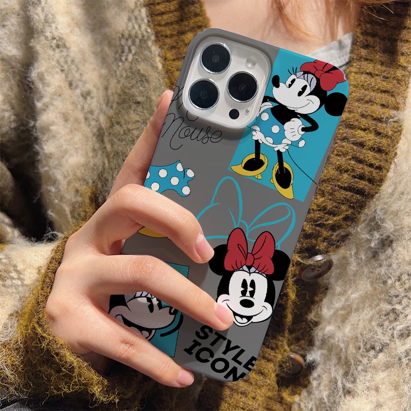 Ốp Điện Thoại Cứng Họa Tiết Hoạt Hình Mickey Dễ Thương Chống Sốc Cho iphone 14 pro Max 11 13 12 7Plus 8 X XS Max