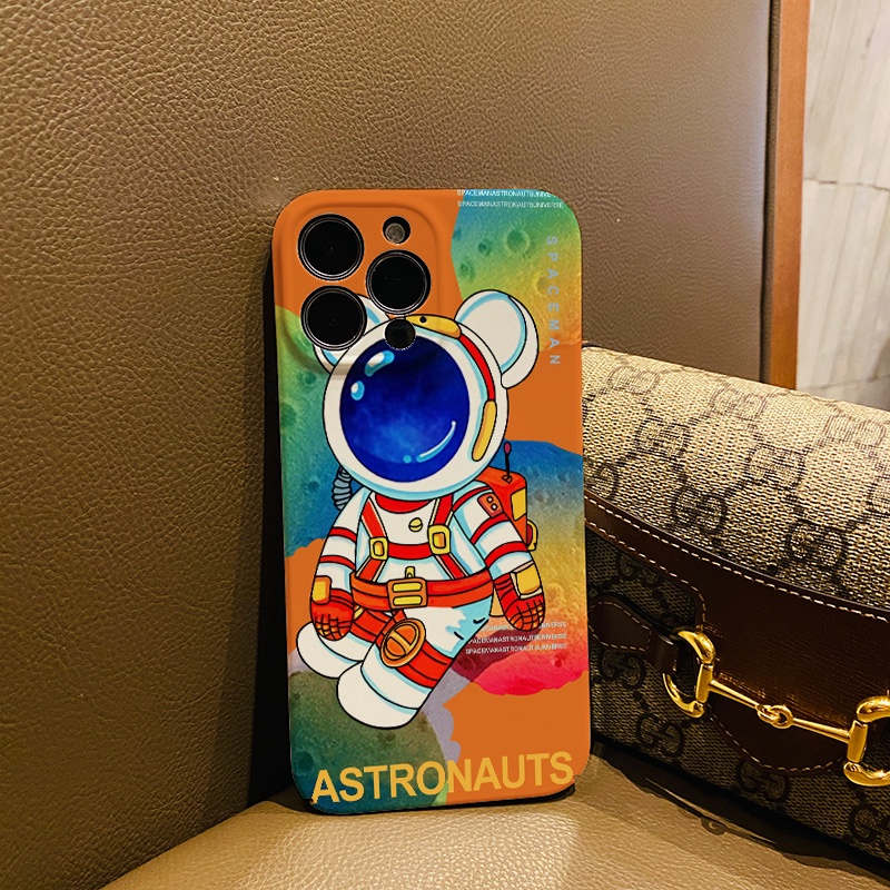 Ốp Điện Thoại Cứng Chống Sốc In Hình Phi Hành Gia Cho iphone 14 pro Max 11 13 12 7Plus 8 X XS Max