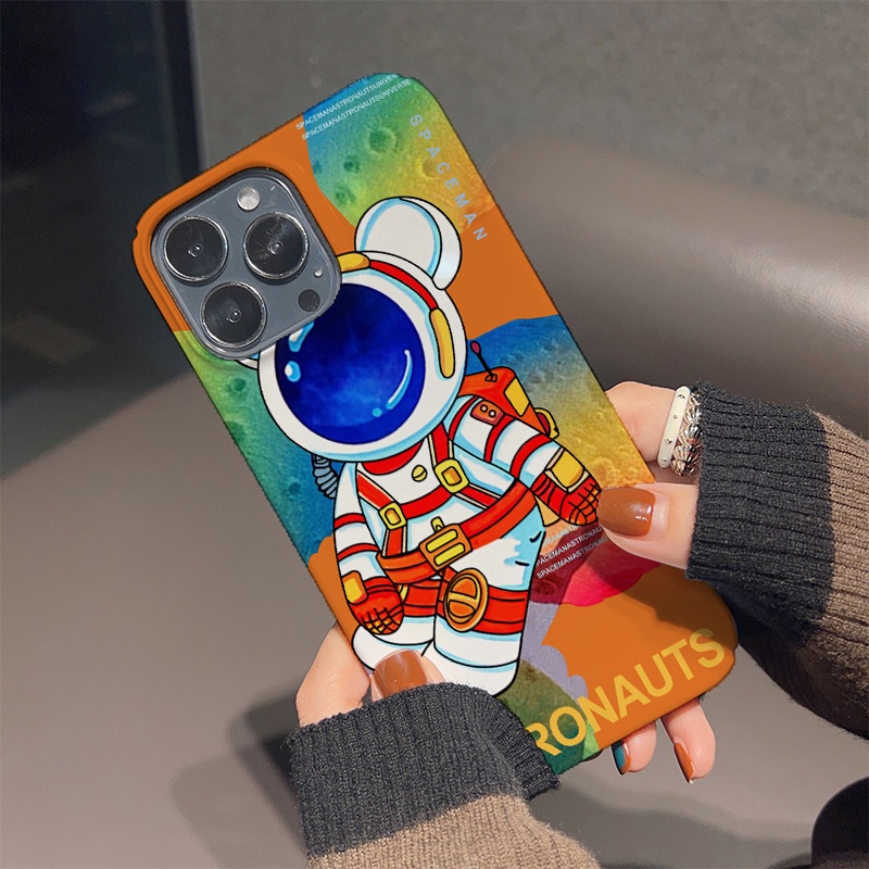 Ốp Điện Thoại Cứng Chống Sốc In Hình Phi Hành Gia Cho iphone 14 pro Max 11 13 12 7Plus 8 X XS Max