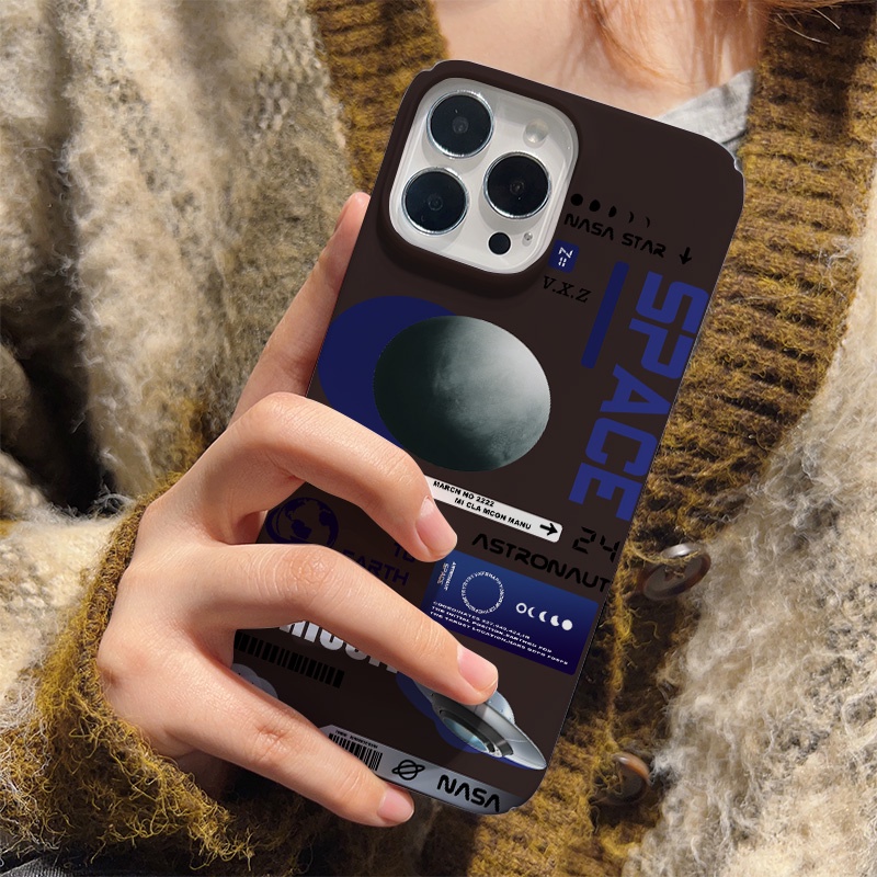 Ốp Điện Thoại Cứng Chống Sốc Họa Tiết Hành Tinh Không Gian Cho iphone 14 pro Max 11 13 12 7Plus 8 X XS Max