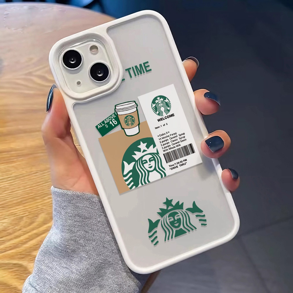 Ốp Điện Thoại Nhựa Acrylic Cứng Trong Suốt In Hình Ly Cà Phê Cho iphone 14 pro Max 11 13 12 7 Plus 8 X XS Max