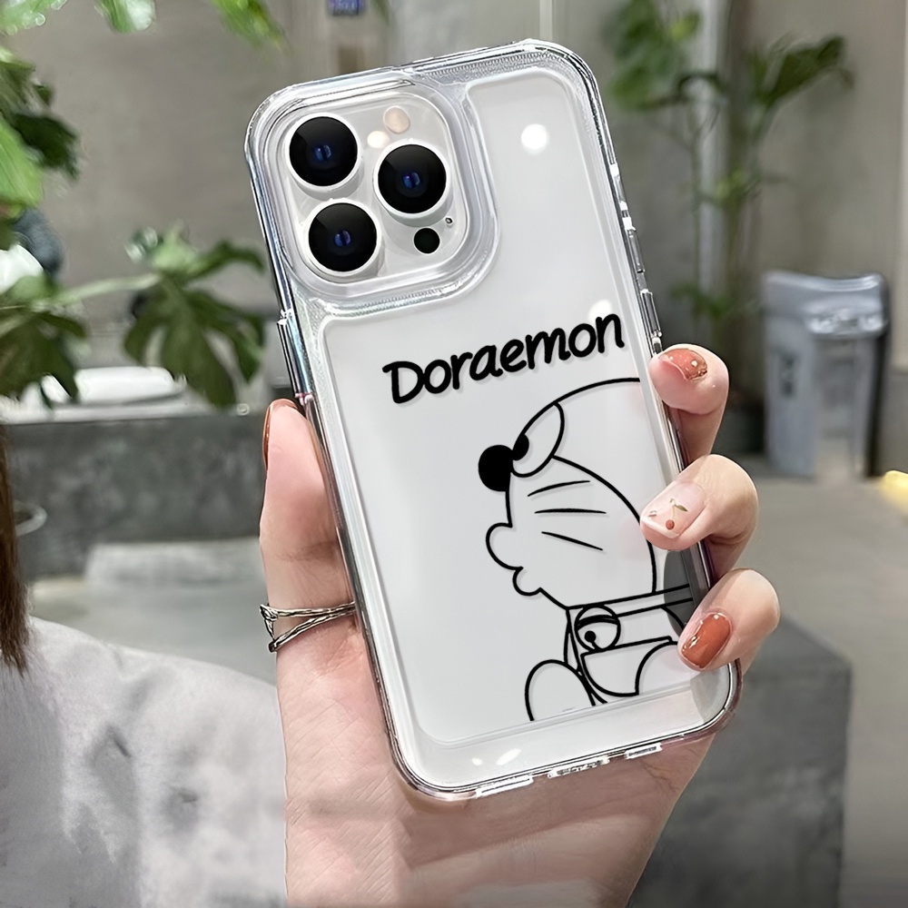 Trong Suốt Ốp Điện Thoại Họa Tiết doraemon Cho iphone 15 pro max 14 13 11 12 7plus x xr