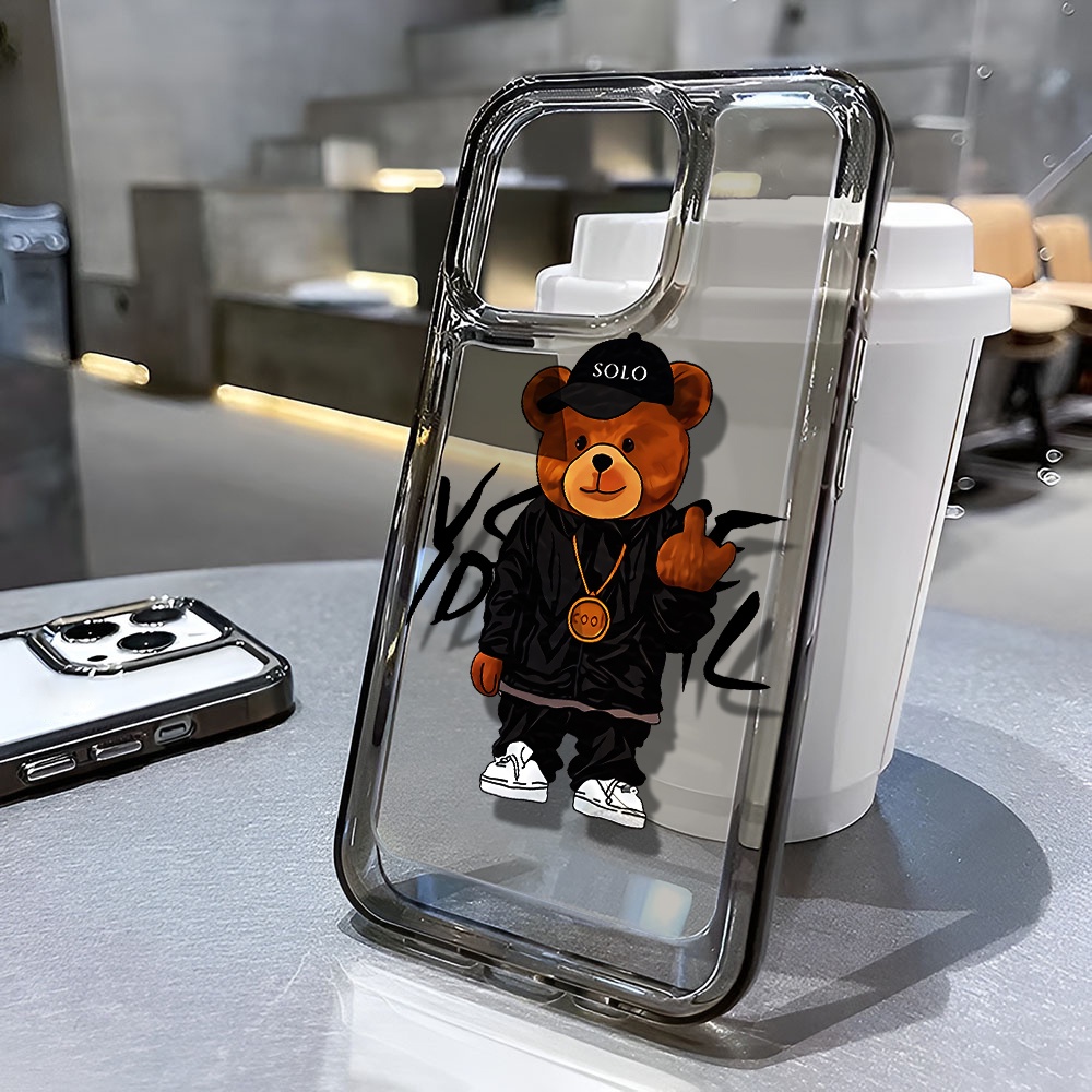 Ốp Điện Thoại Trong Suốt Chống Sốc In Hình Gấu Hoạt Hình Cho iphone 14 pro max 11 13 12 7 8 Plus X XR XSMax