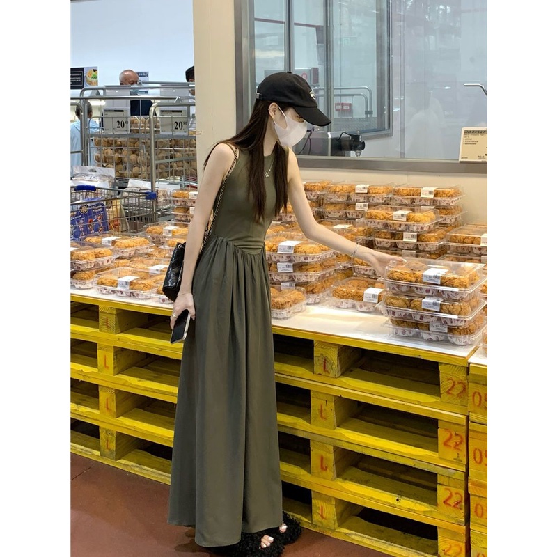 Váy 2 dây đầm công chúa Đầm Dài Dáng Chữ A Sát Nách Phong Cách Retro Thời Trang Mùa Hè Mới 2022 Dành Cho Bạn Nữ