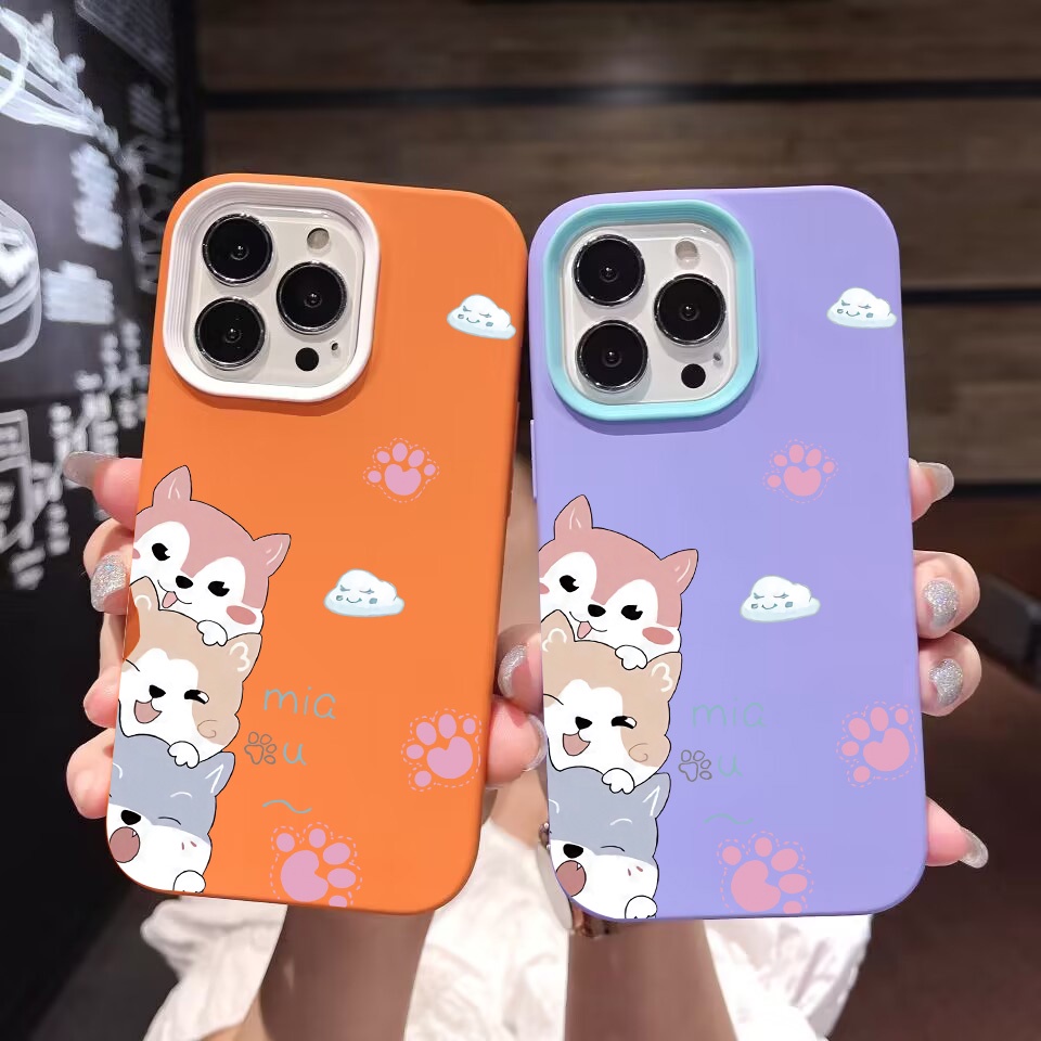 Ốp Điện Thoại silicon Dẻo Hình Mèo / Đám Mây 3 Trong 1 Cho iPhone 14Promax 13 12 11 7Plus X XR 7 8