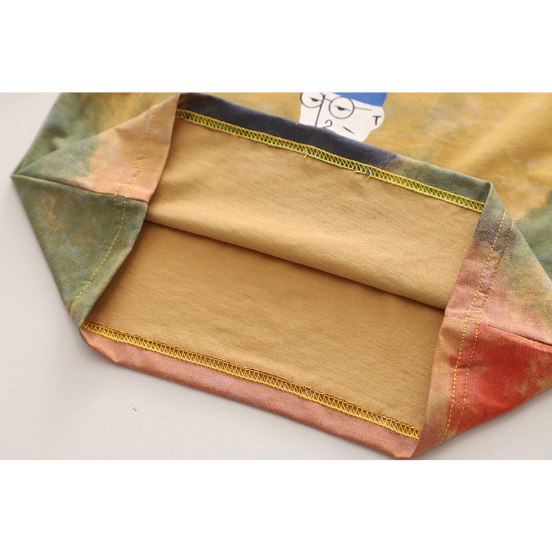 Set Đồ Mùa Hè 2 Món Gồm Áo Thun + Quần Ngắn In Họa Tiết Hoạt Hình Cho Bé Sơ Sinh