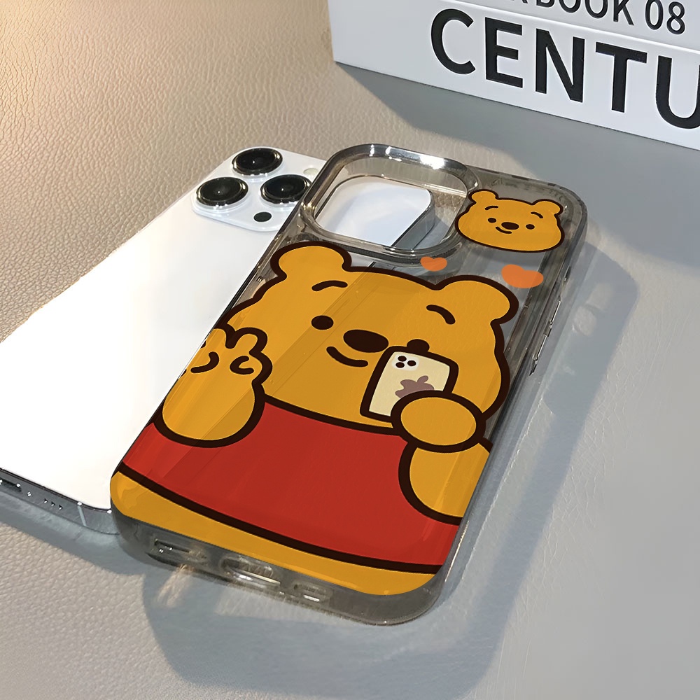 Ốp Điện Thoại Trong Suốt In Hình Gấu Pooh Cho iphone 14 pro max 11 13 12 7 8 Plus X XR XSMax