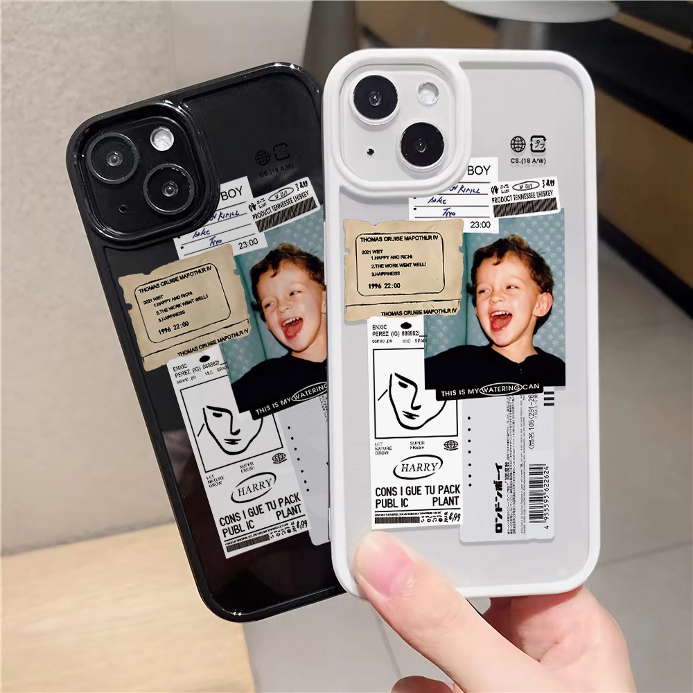 Ốp Điện Thoại Nhựa Acrylic Cứng Trong Suốt In Hình Chàng Trai Thời Trang Cho iphone 14 pro Max 11 13 12 7 Plus 8 X XS Max