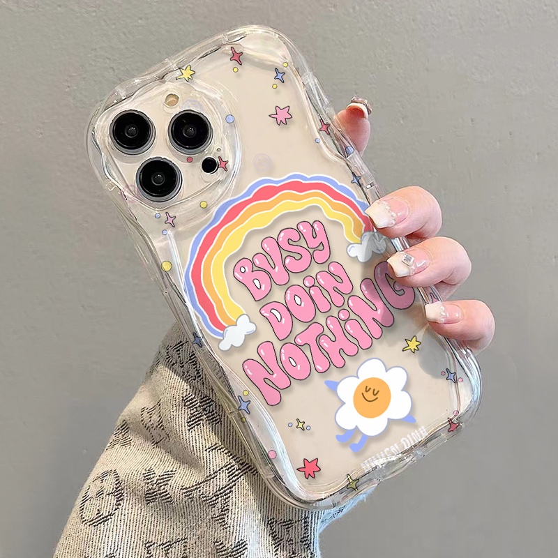 Ốp Điện Thoại Mềm Trong Suốt Họa Tiết Hoa Cầu Vồng Cho iphone 14 pro Max 11 13 12 7Plus 8 X XS Max