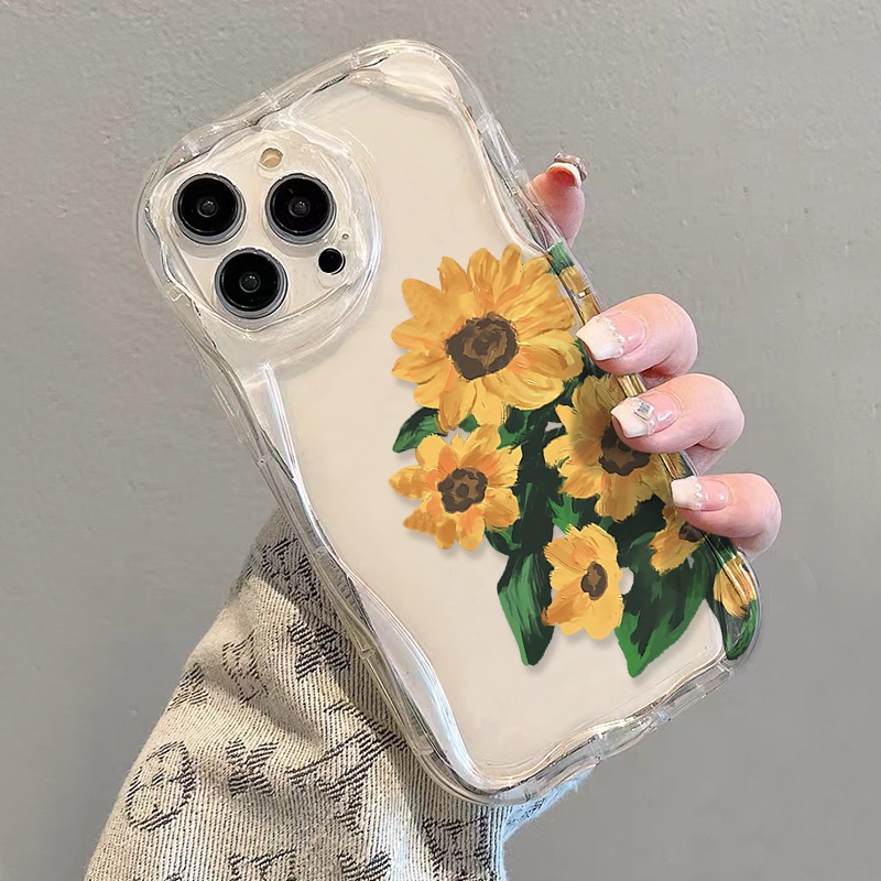 Ốp Điện Thoại Mềm Trong Suốt Họa Tiết Hoa Cúc Thời Trang Cho iphone 14 pro Max 11 13 12 7Plus 8 X XS Max