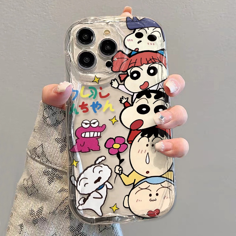 Ốp Điện Thoại Dẻo Trong Suốt Họa Tiết Hoạt Hình Cậu Bé Bút Chì Cho iphone 14 pro Max 11 13 12 7Plus 8 X XS Max