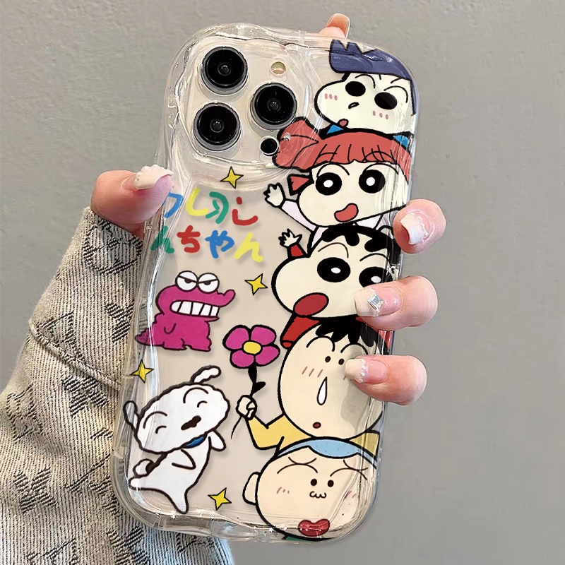 Ốp Điện Thoại Dẻo Trong Suốt Họa Tiết Hoạt Hình Cậu Bé Bút Chì Cho iphone 14 pro Max 11 13 12 7Plus 8 X XS Max