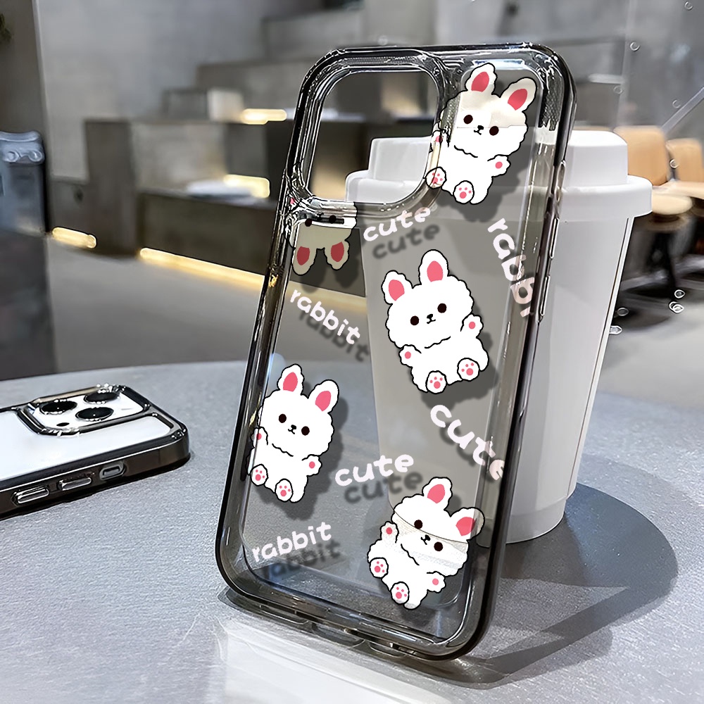 Ốp Điện Thoại Trong Suốt Hình Thỏ Dễ Thương Cho iphone 14 pro max 11 13 12 7 8 Plus X XR XSMax