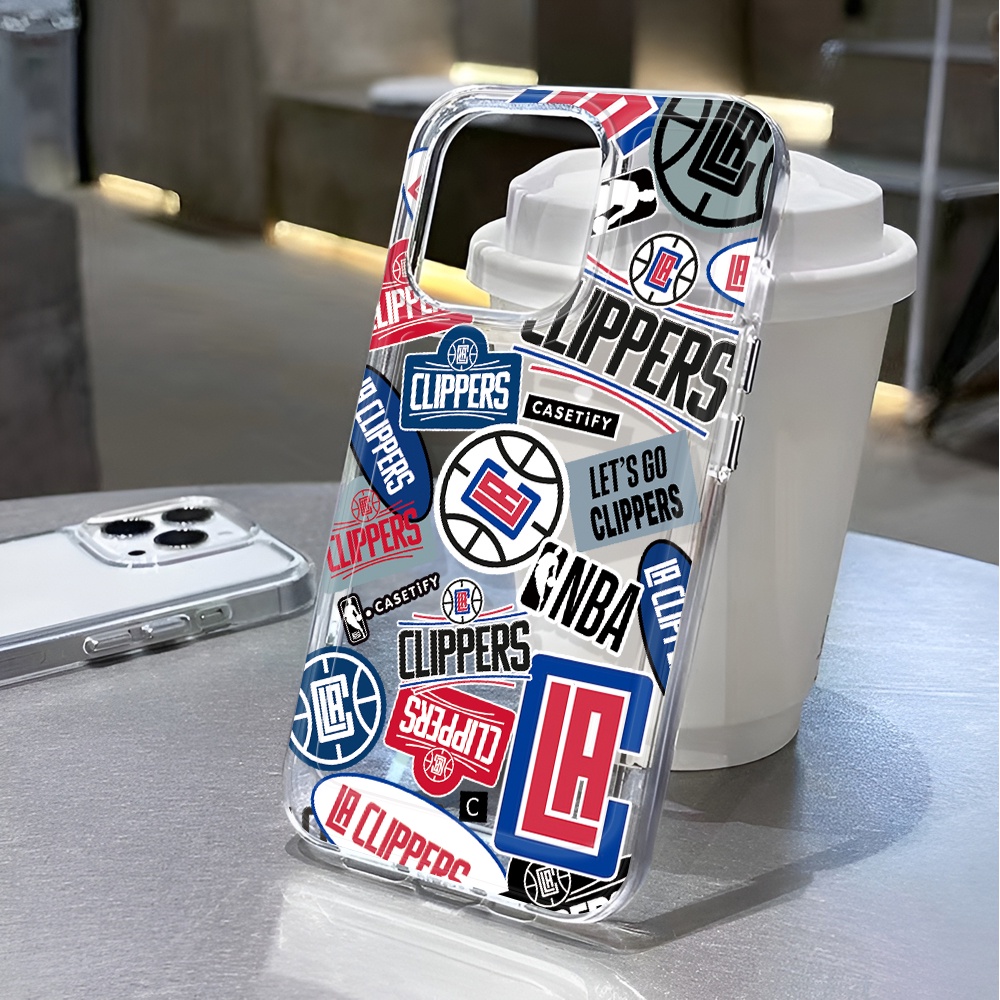 Ốp Điện Thoại Trong Suốt In Logo NBA Cho iphone 14 pro max 11 13 12 7 8 Plus X XR XSMax