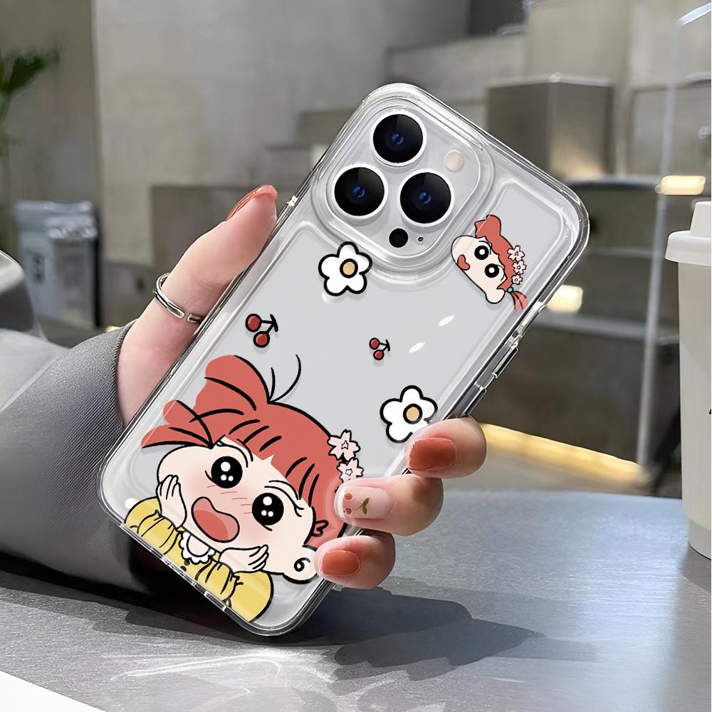 Ốp Điện Thoại Trong Suốt Hình Cô Gái Không Gian Hoạt Họa Cho iphone 14 pro max 11 13 12 7 8 Plus X XR XSMax